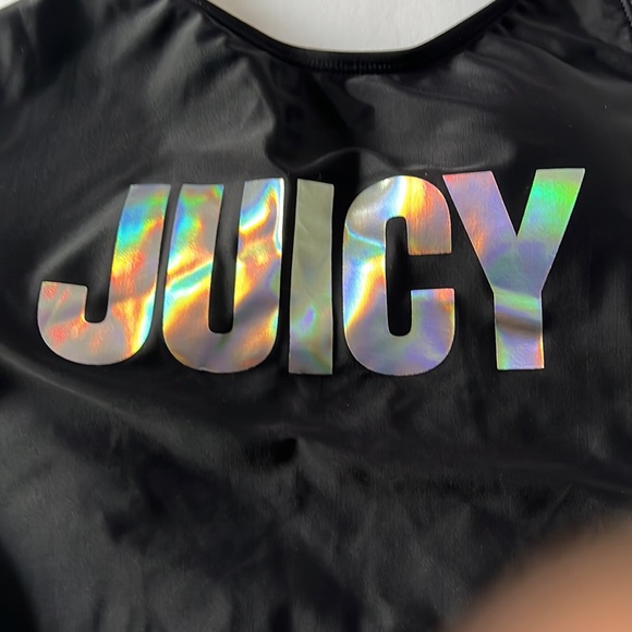 Juicy Couture Plunge Back Foil One-Piece Classic Swimsuit for Women - Picture 2 of 12